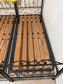 Letto ferro battuto con rete ortopedica