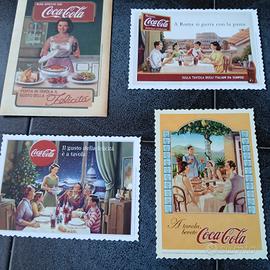 3 cartoline pubblicitarie coca cola ricette busta