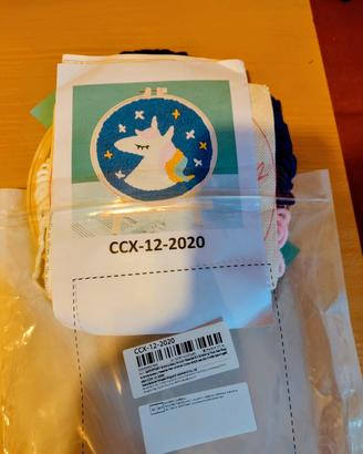 kit ricamo unicorno con telaio per principiante 