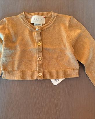 Gilet coprispalla oro/dorato Gucci 6/9 mesi