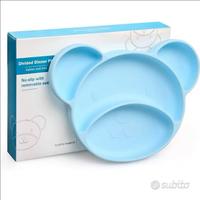 NUOVO Piatto per Bambini Antiscivolo in Silicone