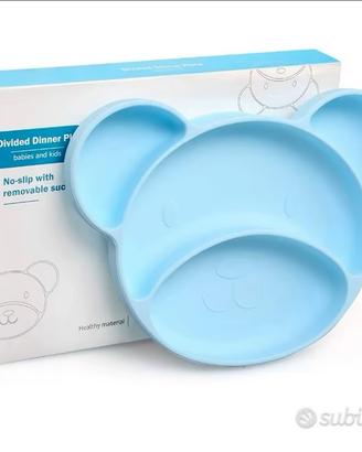 NUOVO Piatto per Bambini Antiscivolo in Silicone