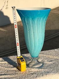 Vaso in vetro turchese