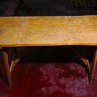 Tavolo a Cavalletto in Radica di Pioppo fine '800