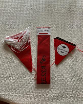 Set laurea Dottoressa color rosso