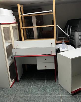 Mobiletto in legno con Tavolo e 2 Cassettini