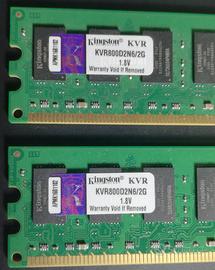 Memoria RAM 2x2GB - DDR2 PC2-6400 - KVR800D2N6/2G