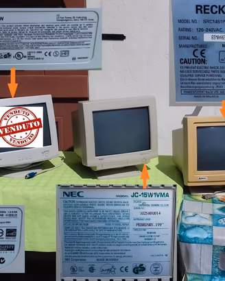 Monitor Computer a Colori Anni 90 Retrogaming