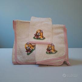 Set asciugamani/accappatoio neonata 