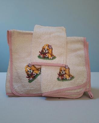 Set asciugamani/accappatoio neonata 