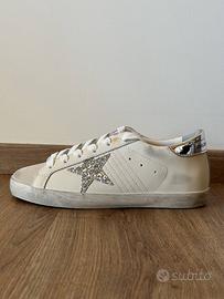 Golden Goose Super-Star Crema Glitter Tg 38