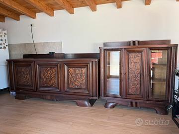 Mobili vintage in legno massello intarsiato