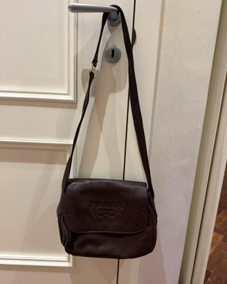 Borsa Prada Milano in pelle marrone Made in Italy