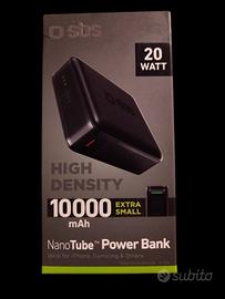 Power Bank SBS NanoTube 10000mAh 20W PD con Cavo.