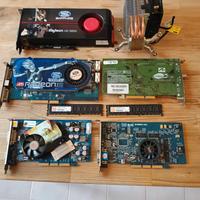 Schede video n°5 + 2 bacchette ram+ dissipatore