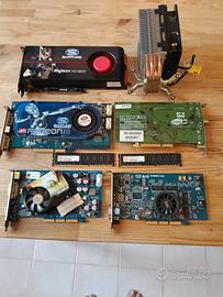Schede video n°5 + 2 bacchette ram+ dissipatore