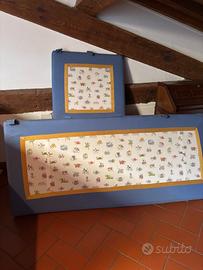Testiera imbottita per letto singolo ad angolo