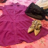 Scarpe rosa con borchie