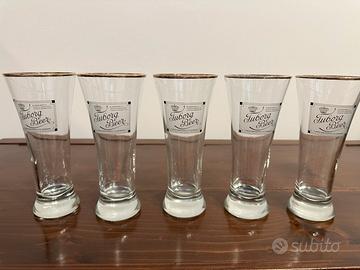 Lotto 5 Bicchieri Burra Tuborg Vintage Anni 70/80