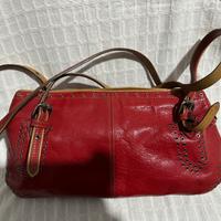 Borsa in pelle tracolla rossa