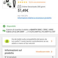 Cinghia servizi Abarth 500/595/695