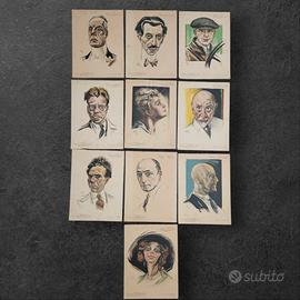 BAZZI 10 Disegni Stampe Caricature anni 20
