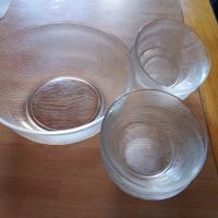 Set 6 ciotole + 1 piatto in vetro 