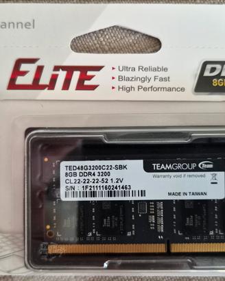 ram sodimm ddr4 8GB 3200MHz cl22