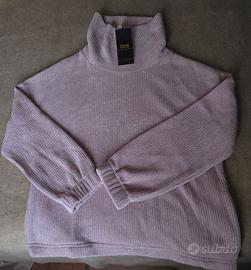 Maglione rosa in ciniglia donna nuovo Taglia S