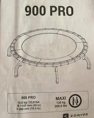 Trampolino elastica Domyos 900 ( MAI USATO)