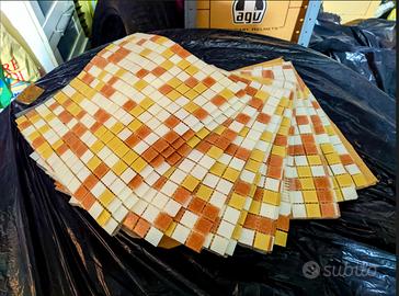 Mosaico a rete Nuovi in pasta di vetro