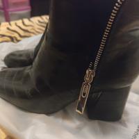 stivaletti neri pelle Stradivarius taglia 36