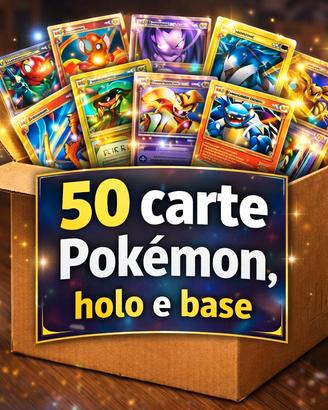 50 Carte Pokémon per bambino Holo e Base !
