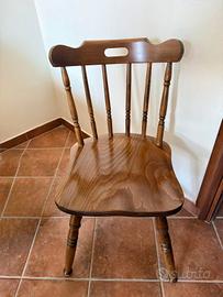 Set 6 Sedie "Old America" in Legno Massiccio - Com