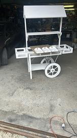 Carrettino robusto per catering eventi fiorai fr