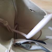 borsa AX beige con manici e tracolla