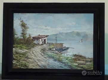Quadro Primi 900 Paesaggio Sul Lago 