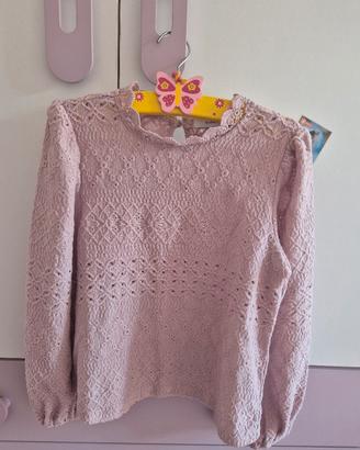 Blusa in pizzo, taglia 128 cm