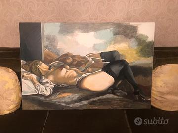 Renato Guttuso - Nudo Sdraiato con Calze Nere