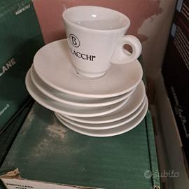 comfezione di 6 tazzine caffe' con piattino