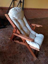 Sdraio in legno da giardino