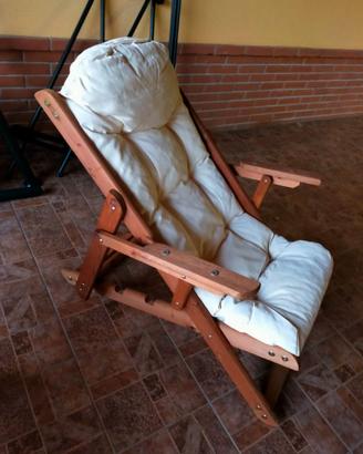 Sdraio in legno da giardino