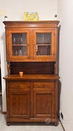 credenza/vetrina in legno massello