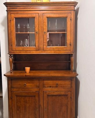 credenza/vetrina in legno massello