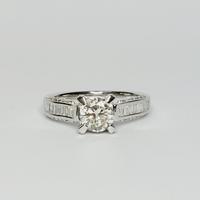 Anello oro 18 kt diamanti ct0.85+0.90 scritta Poli