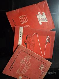 manuali uso Fiat 500L, 600, 600D epoca