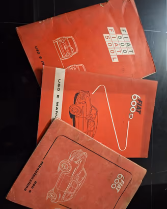 manuali uso Fiat 500L, 600, 600D epoca