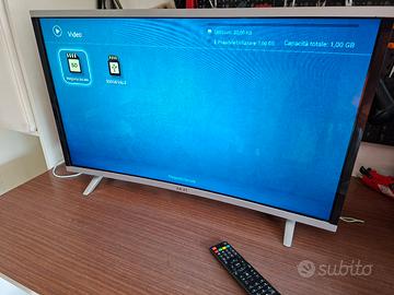 televisore  schermo curvo 32 pollici