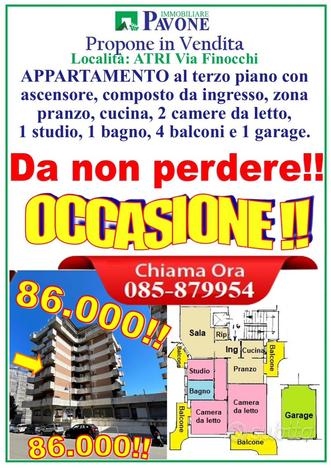 Appartamento con garage atri zona centro