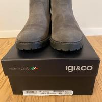 Stivaletti grigi in crosta IGI&Co misura 40